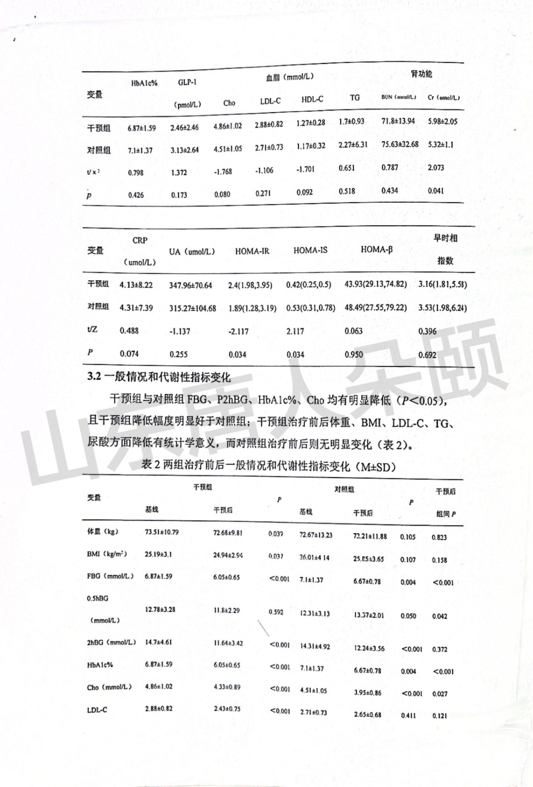 山東大學齊魯醫院臨床實驗報告